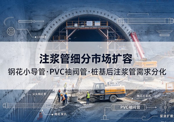 泰和注浆管细分市场扩容，隧道钢花小导管、PVC 袖阀管、桩基后注浆管需求分化